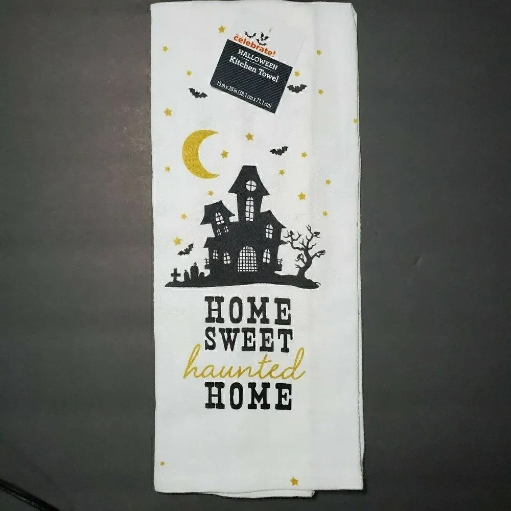 Kitchen Tea Towels Pumpkin Spice Latte Halloween‎